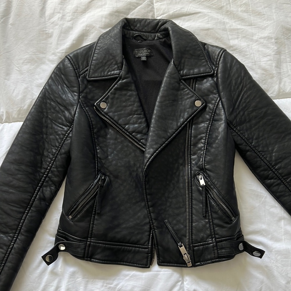 Gently Used - TOPSHOP Leather Jacket